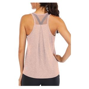 Women’s Mesh-backed Racerback Loose Fitting Athletic Sport Tank Top Size Medium